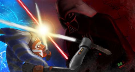 Ahsoka Vs Darth Vader, Ahsoka Tano Vs Darth Vader Eleonora And Luca ...