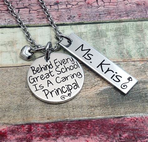 School Principal T Assistant Principal Necklace School Etsy