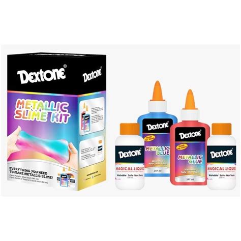 Jual Dextone Slime Kit Confetti Metallic Glow Dark Unicorn