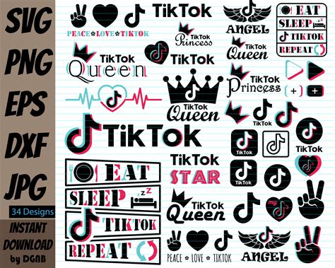 Tiktok Svg Bundle Tiktok Logo Svg Tiktok Icon Tiktok Queen Etsy Images And Photos Finder