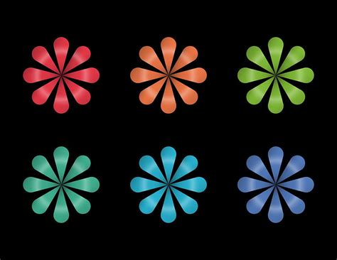 Vector De Elementos De Dise O E Iconos De Logotipo De Flor De Arco Iris