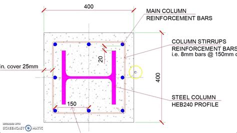 Isometric Design With Concrete Column Structural Detail