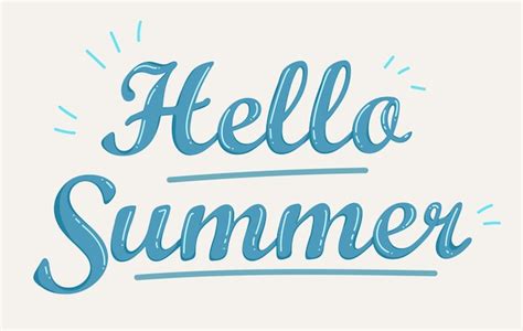 Premium Vector Hello Summer Hand Drawn Vector Text Illustration