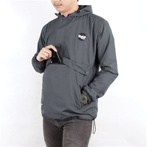 Jual Akn Jaket Cagoule Pria Simple Jaket Pria Polos Outdoor Kantong