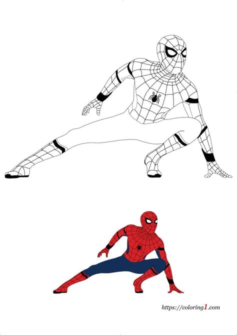 Spiderman Homecoming Coloring Pages - 2 Free Coloring Sheets (2021)