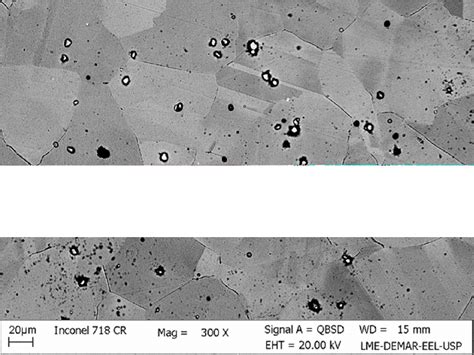 Sem Image Of Inconel 718 As Received Download Scientific Diagram