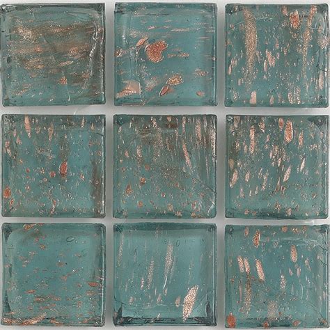 Larimar Aventurina 1x1 Glass Tile E11 178 05s American Glass Mosaics Aquablu Mosaics