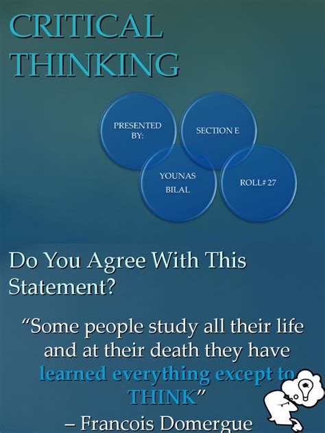 Critical Thinking | PDF | Critical Thinking | Thought 