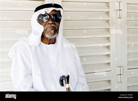 Arab Man Sheikh Wearing Traditional Clothing Sharjah United Arab