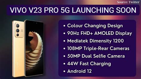 Vivo V23 Pro 5g Price And Specifications Leaked Ahead Of Launch Know