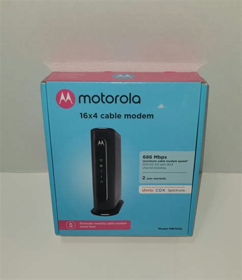 Motorola MB7420 10 16x4 686 Mbps DOCSIS 3 0 Cable Modem 855631006019 EBay