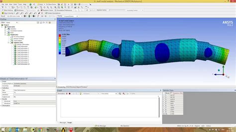 Modal Analysis Of Shaft Using Ansys Fixed Support At One End Youtube