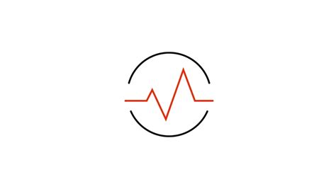 Animated Green Line Of Electrocardiogram Linear Symbol Of Pulsating