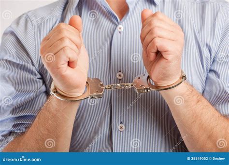 Man In Handcuffs Stock Photography Image 35549052