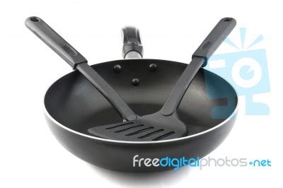 Frying Pan And Spatula Stock Photo - Royalty Free Image ID 10082345