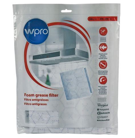 Фильтр жировой универсальный для вытяжки 470x970 мм Whirlpool WPRO ...