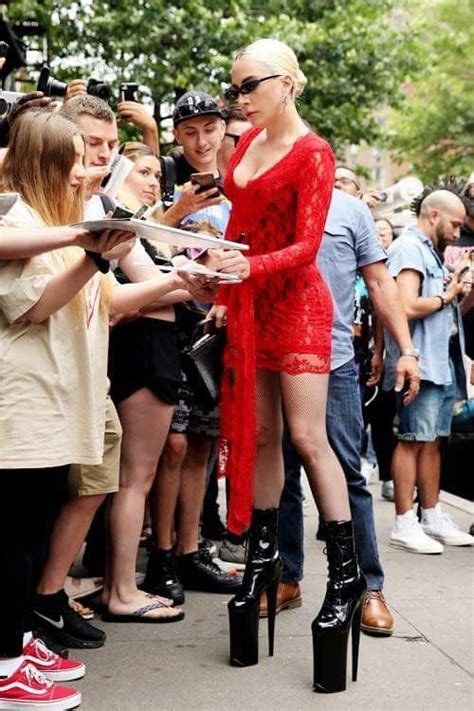 Lady Gaga Flaunts Cleavage And Derriere In Sheer Red Dress Artofit