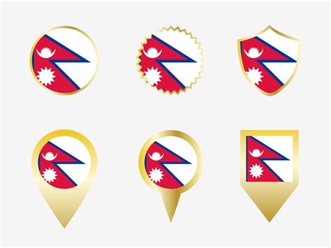 Vector flag set of Nepal 22822532 Vector Art at Vecteezy