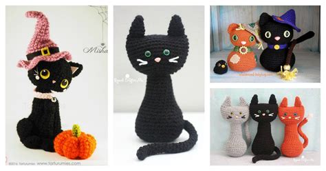 8 Amigurumi Halloween Black Cat Free Crochet Pattern Black Cat