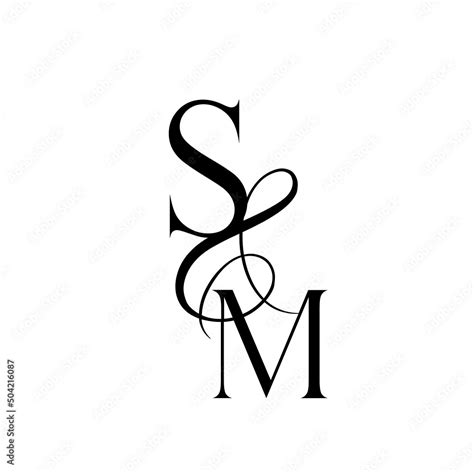 ms, sm, monogram logo. Calligraphic signature icon. Wedding Logo Monogram. modern monogram ...