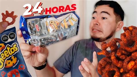 Comiendo Mi Botana Favorita Por 24 Horas CHEETOS COLMILLOS YouTube