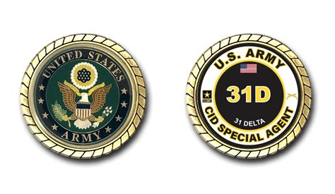 Us Army 31d Cid Special Agent Mos Challenge Coin Us Army Military