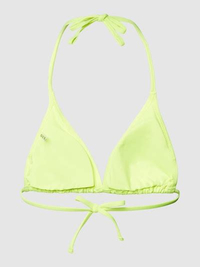 Guess Bikini Oberteil Mit Label Detail Neon Gelb Online Kaufen