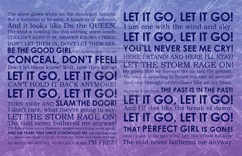 Frozen Lyrics Let It Go Lyrics