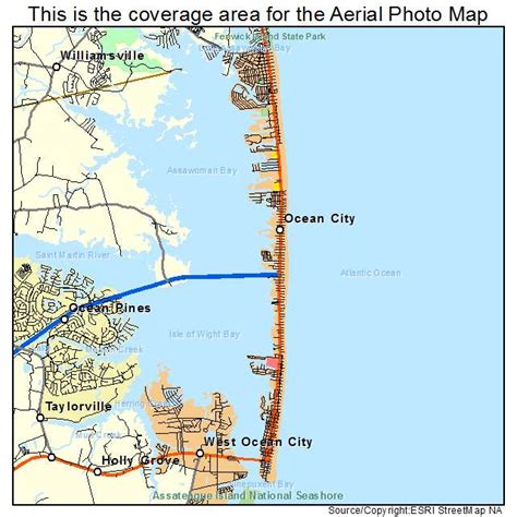 Aerial Photography Map of Ocean City, MD Maryland