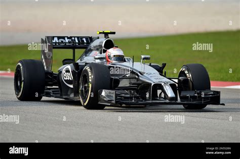 Mclaren Driver Kevin Magnussen Of Denmark Steers His Car During The