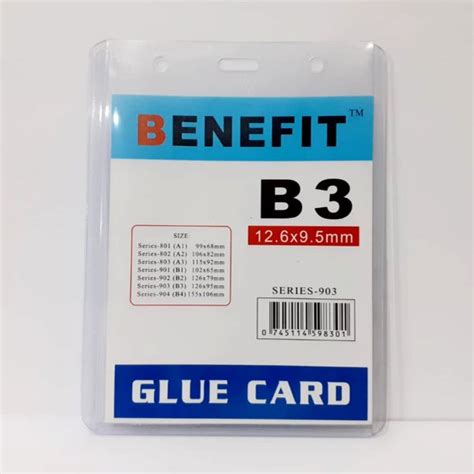 Jual Name Tag Plastik ID B3 BENEFIT Card Case Uk B3 Pack Isi 20