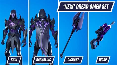 New Set Dread Omen Skin Dread Oracle Axe Pickaxe Dread Shroud Backbling And More In Fortnite