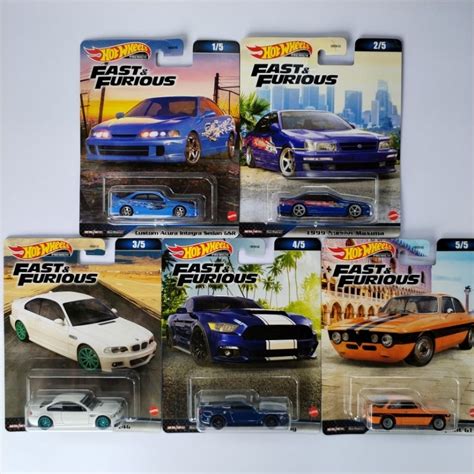 Hot Wheels Fast Furious Set C Integra Maxima M3 E46 Mustang Giulia Shopee Malaysia