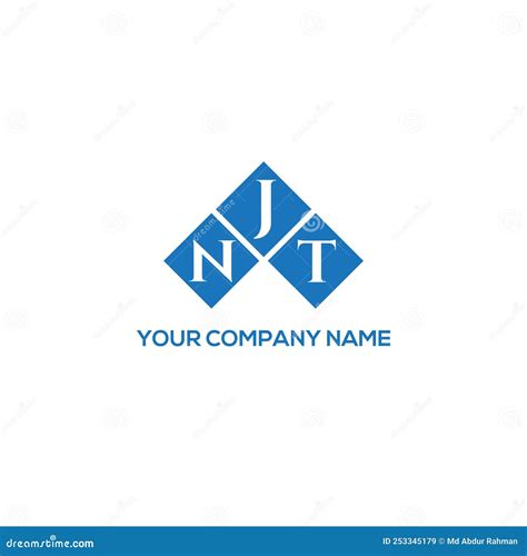 Njt Letter Logo Design On White Background Njt Creative Initials Stock