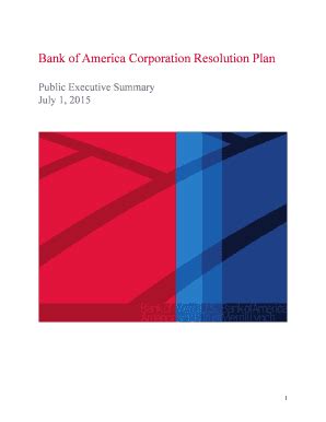 Fillable Online Federalreserve Bank Of America Corporation Resolution