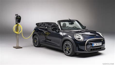 2023 MINI Cooper SE Convertible (Color: Enigmatic Black) - Front Three ...