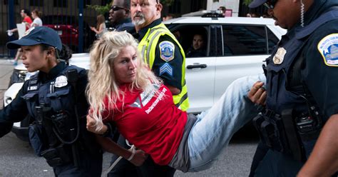 Climate protesters arrested outside annual Congressional Baseball Game