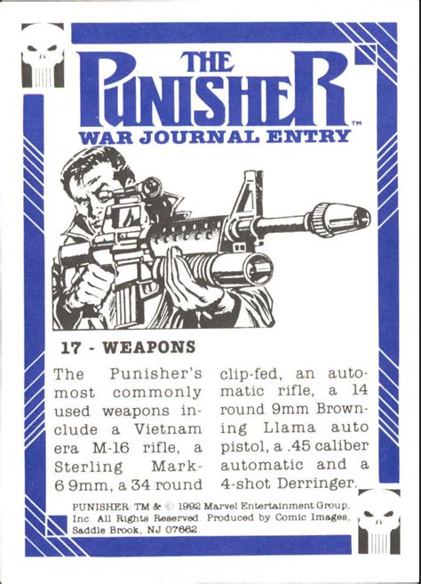 Comic Images The Punisher Guts And Gunpowder Weapons Nm Mt