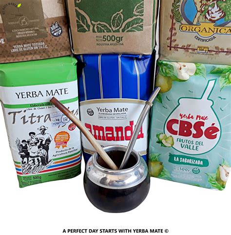 6 Yerba Mate Bags All Types Sample Kit Mate Gourd And 2 Bombillas