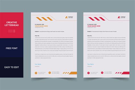 simple business letterhead design vector graphic  paveldesign