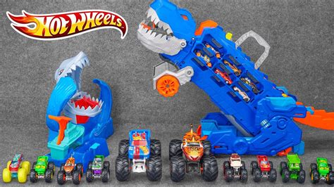 Hot Wheels Collection Unboxing Toy Review ASMR Hot Wheels City Ultimate T Rex Transporter