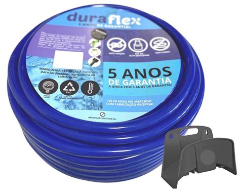 Mangueira De Jardim Duraflex Siliconada 50Mts Suporte Mangueira