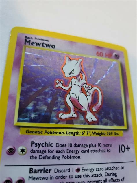 Mewtwo Base Set Holo Pokemon Card Wotc Ebay