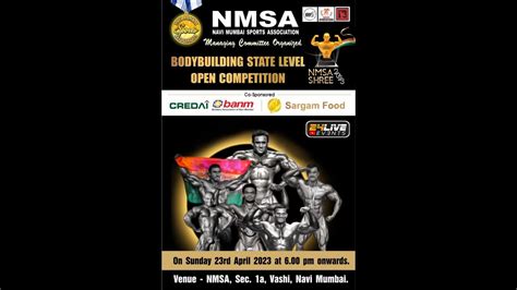 BODYBUILDING STATE LEVEL OPEN COMPETITION NMSA VASHI 2023 YouTube