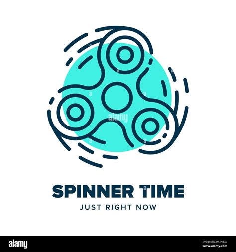 Icône De Spinner Fidget En Mouvement Logo Linéaire Finger Spinner