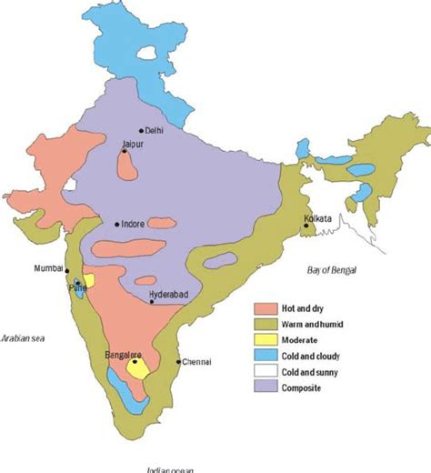 Climate Zones Map Of India