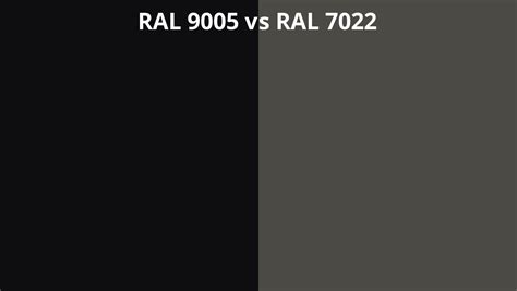 Ral 9005 Vs 7022 Ral Colour Chart Uk