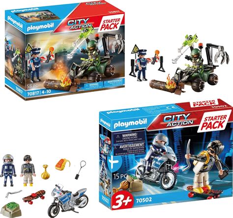 PLAYMOBIL 70817 City Action Starter Pack Polizei Gefahrentraining