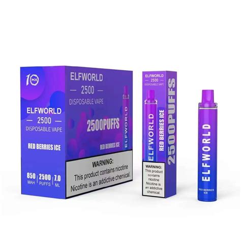 Factory Wholesale Disposable Vape Original Elfworld 2500 Puffs Vape Pen