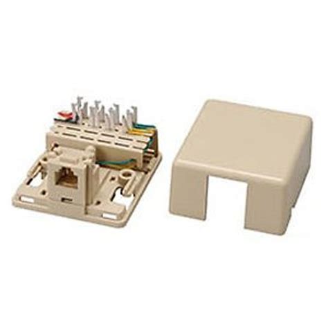 Modular Surface IDC Jack 6 Position 6 Conductor Ivory Allen Tel